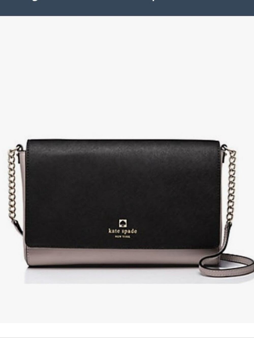 kate spade Black and tan Two-Tone Crossbody